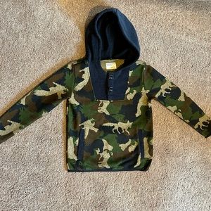 J. Crew crewcuts everyday boys size 4-5 pullover camouflage camo lined hoody